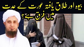 Kia Bewa Aurat Aur Talaq Yafta Ke iddat Me farq Hai  Shorts  mufti Tariq Masood [upl. by Faxan]