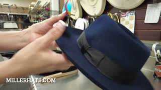 How to put a feather on a fedora hat fedora hats hatshop mensfashion [upl. by Aenat492]