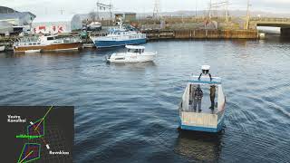 Autonomous ferry operation test with milliAmpere in Trondheim [upl. by Sualokcin]