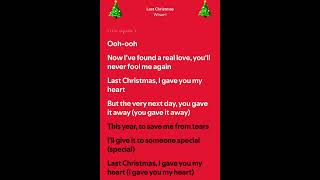 Last Christmas Lyrics [upl. by Patnode]