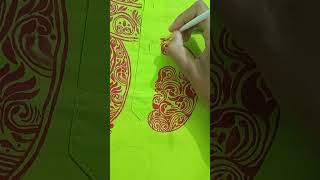 New panjabi design 🧥 art drawing painting panjabi fabric [upl. by Lion]