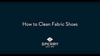 How to Clean Your Sperry CanvasFabric Shoes [upl. by Odlo267]