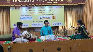 Vikram Nitin  Carnatic Vocal  Kartik Fine Arts 2023 [upl. by Adaurd]