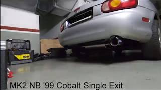 Mazda Miata MX5 MK2 NB Stock vs Cobalt Exhaust [upl. by Annovy]