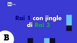 Errore Rai  Rai 1 con jingle di Rai 3 [upl. by Eidlog]