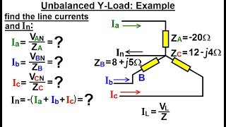 Electrical Engineering Ch 13 3 Phase Circuit 46 of 53 Unbalanced YLoad Example [upl. by Rozalin688]