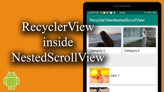 How to use RecyclerView inside NestedScrollView  Android Lists  06 [upl. by Annek914]