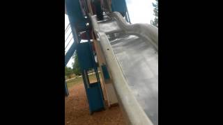 Kid falls off slide [upl. by Seuqirdor]