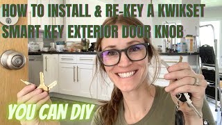 How to Install and ReKey a Kwikset SmartKey Exterior Door Knob [upl. by Rafe]