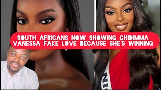 See Mumu South Africans Now Showing Fake Love to Nigerian Miss Chidimma Vanessa in Miss Universe [upl. by Mitinger]