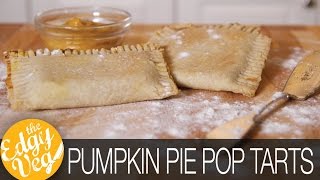 Thanksgiving Recipe Pumpkin Pie PopTarts VEGAN  Edgy Veg [upl. by Anilas78]