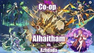 Random coop Alhaitham Baizhu Xilonen amp Yae Miko vs Azhdada [upl. by Doloritas]