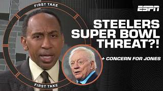 Stephen A‘s CONCERNED about Jerry Jones 👀  Calls Steelers a Super Bowl threat 😤  First Take [upl. by Ingvar875]