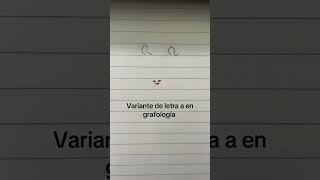 Grafología Variante de letra a grafología [upl. by Nereil]