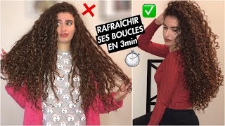 COMMENT RAFRAÎCHIR SES BOUCLES EN 3min⏱ pour tous les jours [upl. by Pasadis833]