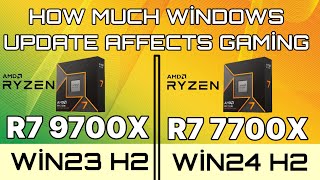 9700x vs 7700x Gaming Test on Win 11 build 22630 vs win 11 build 26100 how it affects gaming on zen5 [upl. by Giselbert]