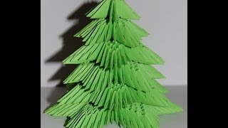 Origami Christmas tree 3D choinka origami [upl. by Enaerb324]