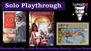 Concordia Board Game Solo Playthrough With Italia Map First Try [upl. by Leacim97]