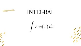 Integral da Secante de x [upl. by Ennaesor]