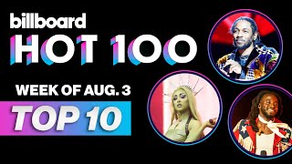 Billboard Hot 100 Top 10 Countdown For August 3 2024  Billboard News [upl. by Notseh]