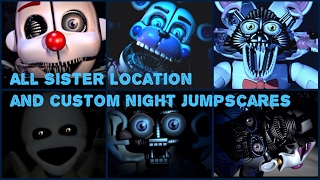 All FNaF Sister Location jumpscares [upl. by Dnesnwot]