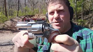 Colt Python 25quot 12 Yard Headshots Double Action Wheel Gun Wednesday Range Barrow [upl. by Eseuqram]