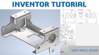 Inventor 2022 Tutorial 230  3D Sheet Metal Design [upl. by Namolos]