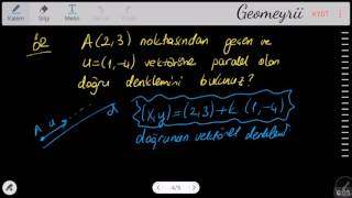 Analitik Geometri  Doğrunun Parametrik ve Kartezyen Denklemi  22 [upl. by Assirem]