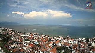 Lightning rain and Cumulonimbus visible from Puerto Vallarta Mexico timelapse  Aug 18 2012 [upl. by Nanah]