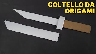 come fare un coltello con la carta  Coltello per origami 🔥 [upl. by Arak]