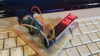 Teensy 40  7segment led MAX7219 module [upl. by Iahcedrom]