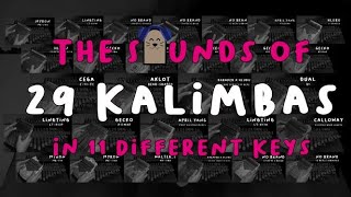 Kalimba Comparison  The sounds of 29 kalimbas in 11 different keys [upl. by Rahmann]