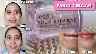 REVIEW JUJUR PAKAI 1 BULAN AVOSKIN YOUR SKIN BAE ALPHA ARBUTIN 3  GRAPESEED  Maria Soelisty [upl. by Leuqer]