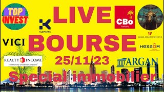 Live Bourse spécial immobilier avec top invest [upl. by Anawk461]