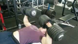 Dumbbell Flat Bench Chest Press 60kg amp 65kg David Catherall [upl. by Keeley]