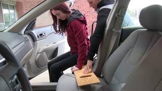 Car Transfers to and from a Wheelchair Using a Transfer Board at Helen Hayes Hospital [upl. by Cartan]