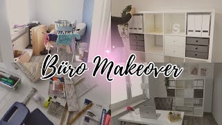 Büro Makeover ✨ Mein eigenes Office VorherNachher  Büroorganisation  Büro einrichten [upl. by Oilasor]