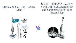 Steam Mop Comparison Steam and Go 10in1 vs Shark S7000AMZ 💦🦈 [upl. by Yerggoeg]