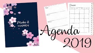 AGENDA GRATIS 😱 para imprimir 2019 HOJAS PUNTEADAS [upl. by Nycila]