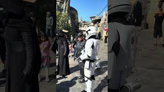 Star Wars Galaxys Edge  Kylo Ren Interrogates People on Batuu [upl. by Ecienaj490]