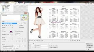 Como fazer Calendario no PhotoScape [upl. by Drud]