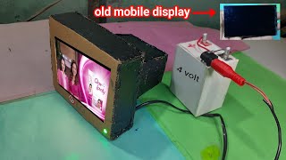 How to make Led TV from old mobile display  homemade TV using cardboardmaking cardboard Tv [upl. by Leahcym640]