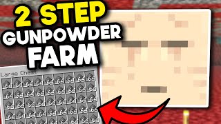 Easiest GUNPOWDER Farm Minecraft Bedrock 121  Java [upl. by Anivahs316]