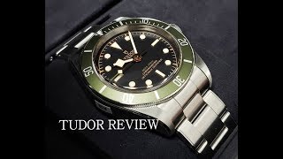 TUDOR DIVERS amp CHRONOGRAPHS  BLACK BAY HARRODS REVIEW [upl. by Ciaphus]