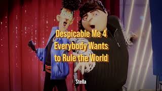 Despicable Me 4 2024 Everybody Wants to Rule the World Lyrics [upl. by Ahsilyt]