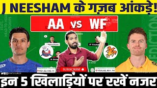 AA vs WF Dream11 AA vs WF Dream11 Team AA vs WF Dream11 Prediction Auckland vs Wellington Dream11 [upl. by Mor285]