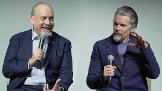 Ethan Hawke and Paul Giamatti Discuss THE HOLDOVERS [upl. by Sprage72]