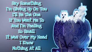 Snow Owls Perform quotSay Somethingquot By A Great Big World Lyrics  The Masked Singer [upl. by Ellerol863]