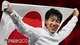 Japans Koki Kano bests Frances Yannick Borel for historic epee medal  Paris Olympics  NBC Sports [upl. by Swart299]