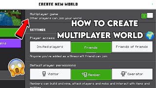 HOW TO CREATE MULTIPLAYER WORLD IN MINECRAFT   CGDEVMC [upl. by Eniamrahs]